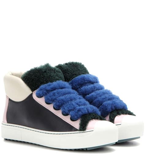 white fendi sock sneakers|fendi shearling trimmed sneakers.